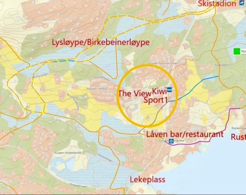 Leilighet Med Panoramautsikt Sjusjoen Innendors Parkering Екстериор снимка